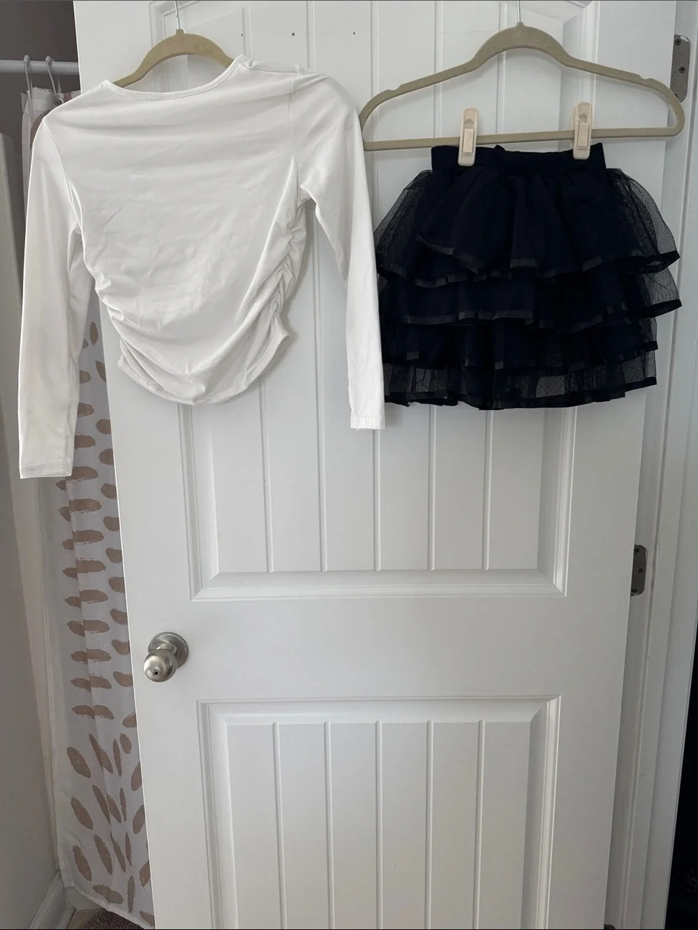 SHEIN Black Layered Tulle Skirt with Bow Accent